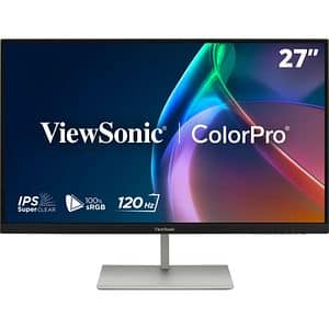 Monitor LED IPS ViewSonic VP2766-2K, 27", QHD, 120Hz, Pantone Validated, USB-C 90W, negru