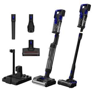 Aspirator vertical BEKO 3in1 Wet&Dry VRW90421VD, 0.4l, 21.6V, autonomie max 60 min, functie auto-curatare, negru-albastru