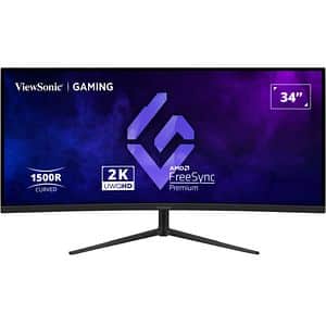 Monitor curbat Gaming LED VA ViewSonic VX3418C-2K, 34", UWQHD, 180Hz, FreeSync Premium, HDR10, negru