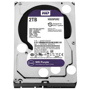 Hard Disk desktop WESTERN DIGITAL Purple, 2TB, Surveillance, SATA3, 64MB, WD20PURZ