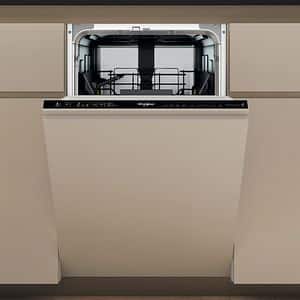 Masina de spalat vase incorporabila WHIRLPOOL WH3ID10BS7SA0, 6th Sense, 10 seturi, 9 programe, 45 cm, Clasa D, panou comanda negru