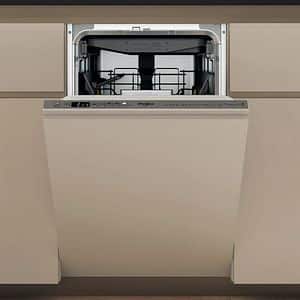 Masina de spalat vase incorporabila WHIRLPOOL WH6IB10BS7LA0, 6th Sense, 10 seturi, 9 programe, 45 cm, Clasa B, panou comanda inox