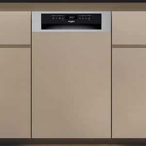 Masina de spalat vase incorporabila WHIRLPOOL WH6PB10BS7A0, 10 seturi, 9 programe, 45 cm, Clasa B, panou comanda inox