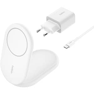 Incarcator wireless BELKIN WIB007VFWH, universal, QI, MagSafe 15W, alb