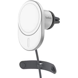 Incarcator wireless auto BELKIN WIC008btGR-NCV2, 15W, MagSafe, alb