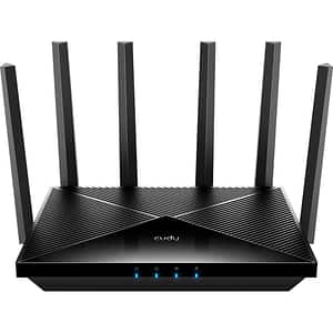 Router Wireless Gigabit CUDY WR6500 BE6500, Wi-Fi 7, Dual-Band 688 + 5765 Mbps, negru