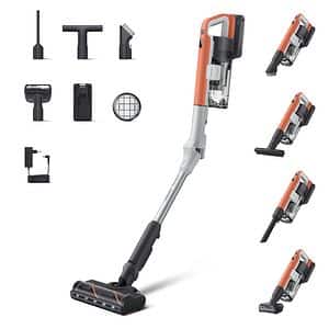 Aspirator vertical PHILIPS PowerUp IQ 7 XC7383/10, 0.82l, autonomie max 100 min, Tehnologie Dust IQ, bleumarin