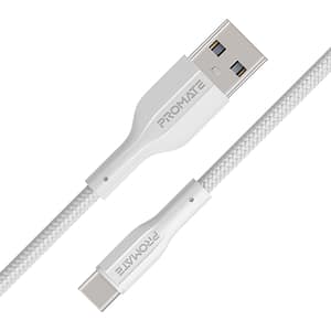 Cablu date PROMATE XCord-AC200, USB-A - USB-C, 2m, alb