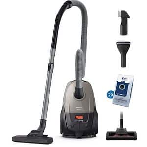 Aspirator cu sac PHILIPS Seria 2000 XD2152/12, 3l, 800W, 77dB, gri-negru