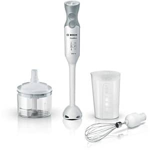 Mixer vertical BOSCH ErgoMixx MSM66050, 0.6l, 600W, 12 trepte viteza, alb-gri