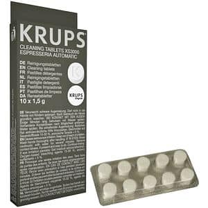 Tableta de curatare espressor KRUPS XS3000F1, 10 buc, alb