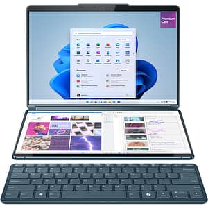 Laptop 2 in 1 LENOVO Yoga Book 9 13IMU9, Intel Core Ultra 7 155U pana la 4.8Ghz, 13.3" 2.8K Touch, 16GB, SSD 1TB, Intel Graphics, Windows 11 Home, Tidal Teal