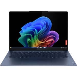 Laptop LENOVO Yoga Slim 7 14Q8X9, Qualcomm Snapdragon X Elite X1E-78-100 pana la 3.4GHz, 14.5" 3K Touch, 16GB SSD 1TB, Adreno, Windows 11 Home, Cosmic Blue