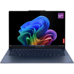 Laptop LENOVO Yoga Slim 7 14Q8X9, Qualcomm Snapdragon X Elite X1E-78-100 pana la 3.4GHz, 14.5" 3K Touch, 16GB SSD 1TB, Adreno, Windows 11 Home, Cosmic Blue