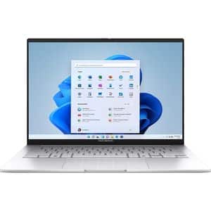 Laptop ASUS Zenbook 14 OLED UX3405CA-PP070X, Intel Core Ultra 9 285H pana la 5.4GHz, 14" 3K, 32GB, SSD 1TB, Intel Arc Graphics, Windows 11 Pro, Foggy Silver