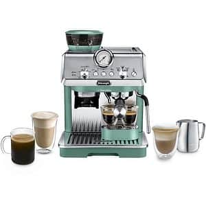 Espressor semi-automat DELONGHI La Specialista Arte EC9155.GR, 1.5l, 1300W, 15 bar, functia Active Temperature Control, verde-argintiu
